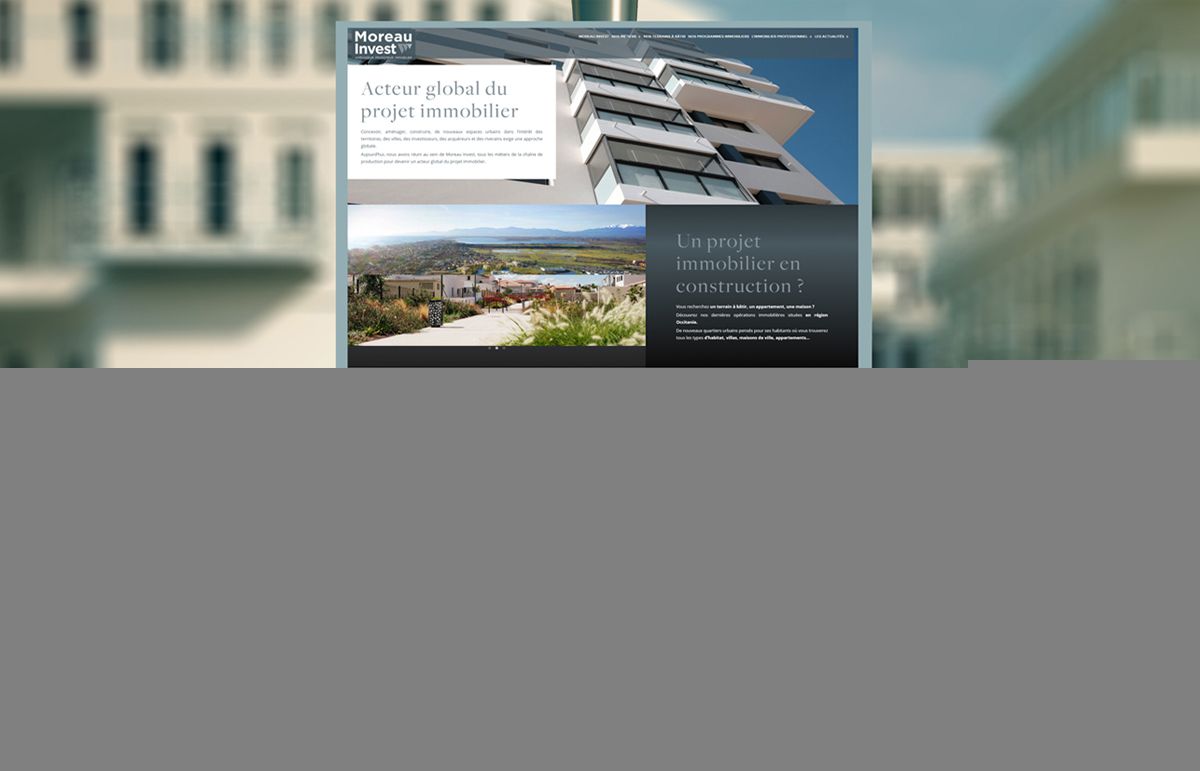 Conception site Moreau Invest by iline